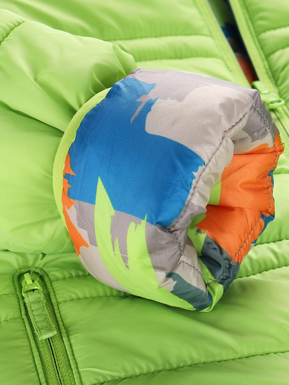 ALPINE PRO Dětská oboustranná bunda hi-therm ALPINE PRO DOUWO zelená