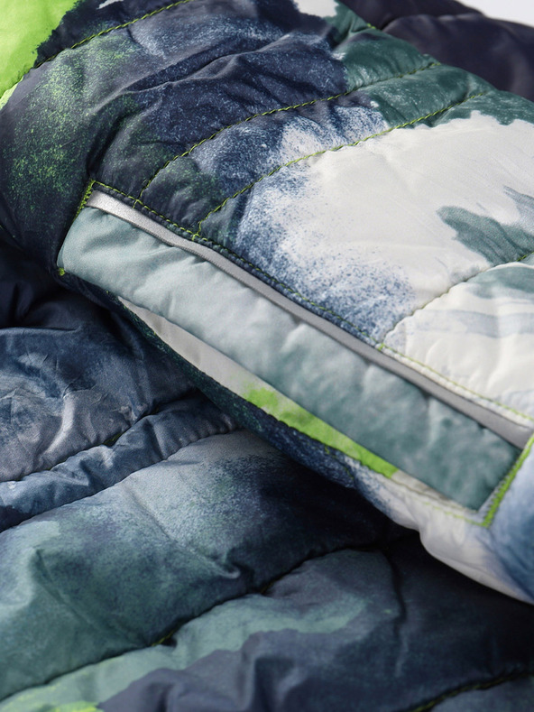 ALPINE PRO Dětská oboustranná bunda hi-therm ALPINE PRO DOUWO modrá