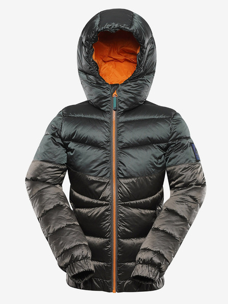 ALPINE PRO Dětská hi-therm bunda s impregnací ALPINE PRO GROLLO neutrální / zemitá