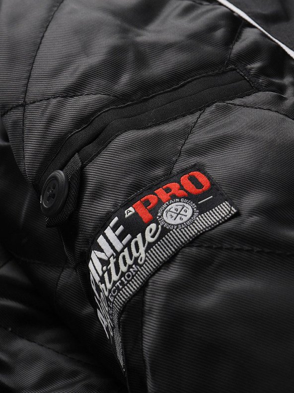 ALPINE PRO Černá pánská bunda s membránou PTX ALPINE PRO Molid