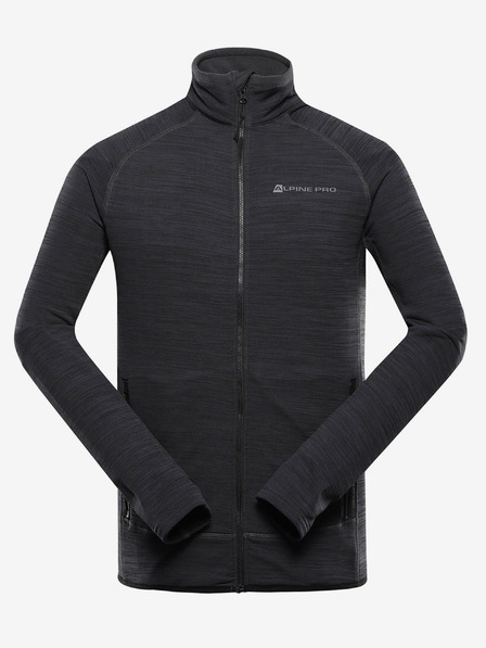 ALPINE PRO Černá pánská rychleschnoucí mikina s cool-dry Alpine Pro ONNEC