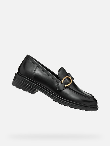 Geox Černé dámské mokasíny Geox Walk pleasure