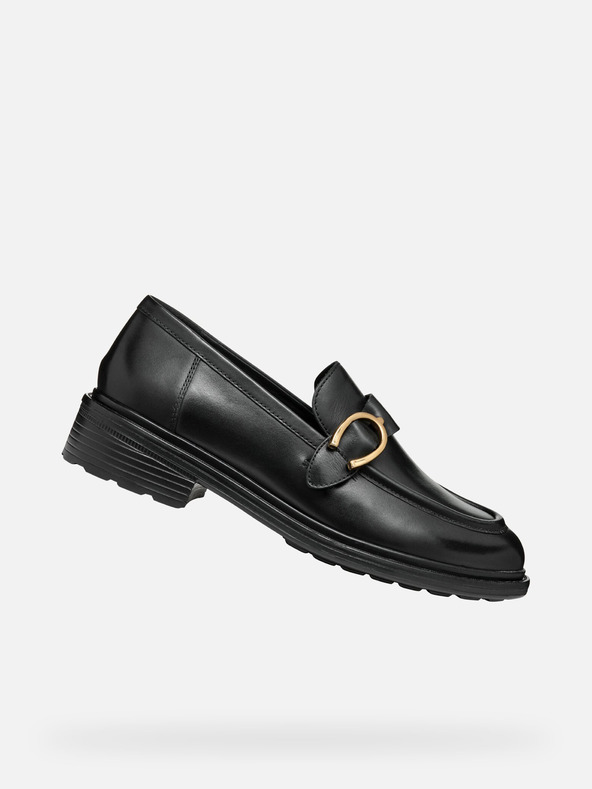 Geox Černé dámské mokasíny Geox Walk pleasure