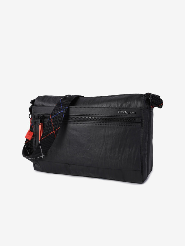 Hedgren Černá dámská kabelka Hedgren Eye M Creased Black/Coral