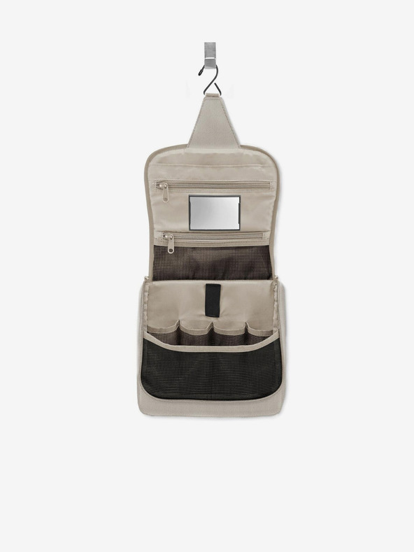 Reisenthel Béžová dámská kosmetická taška Reisenthel Toiletbag Herringbone Sand