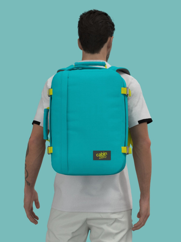 CabinZero Tyrkysový batoh CabinZero Classic 36L Aqua lagoon