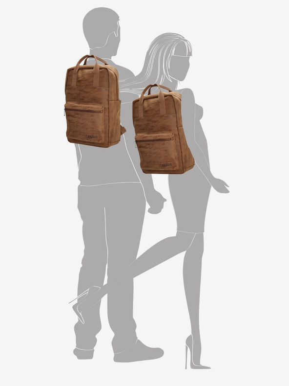 Enrico Benetti Batoh Enrico Benetti Rotterdam 13" Notebook Backpack Camel