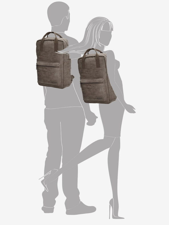 Enrico Benetti Batoh Enrico Benetti Rotterdam 13" Notebook Backpack Medium Taupe