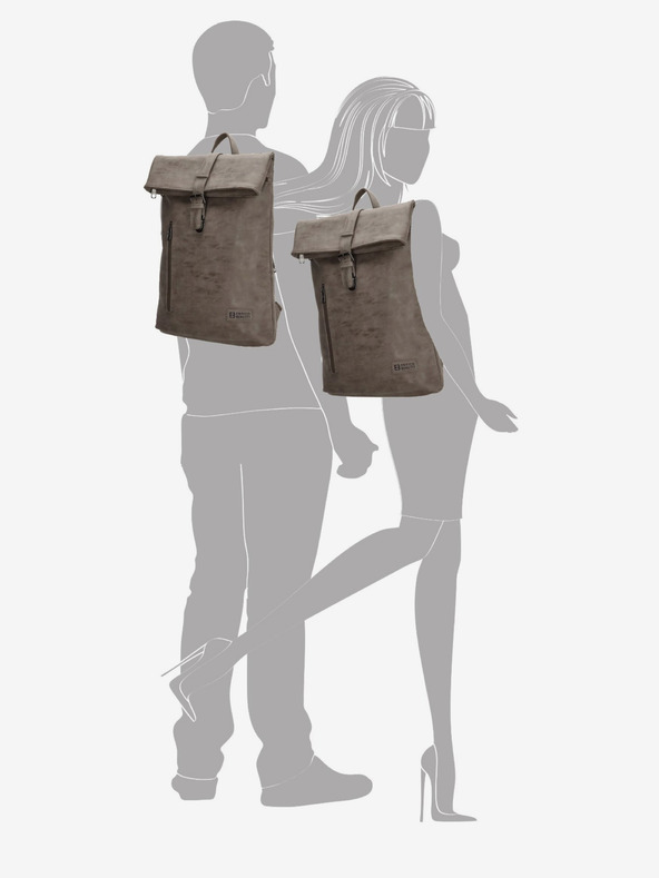 Enrico Benetti Batoh Enrico Benetti Rotterdam 15" Notebook Backpack 15 l Medium Taupe