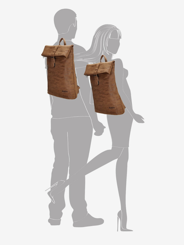 Enrico Benetti Batoh Enrico Benetti Rotterdam 15" Notebook Backpack 15 l Camel