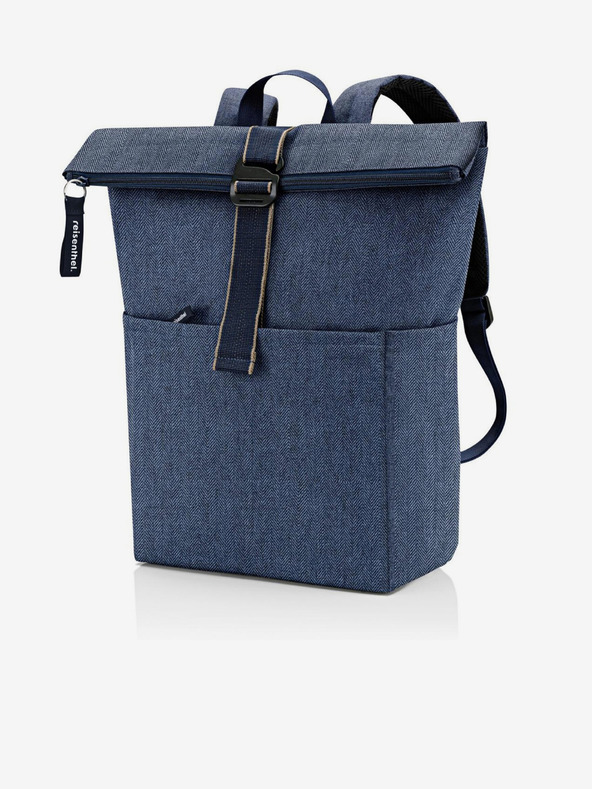 Reisenthel Batoh Reisenthel Rolltop Backpack Herringbone Dark Blue