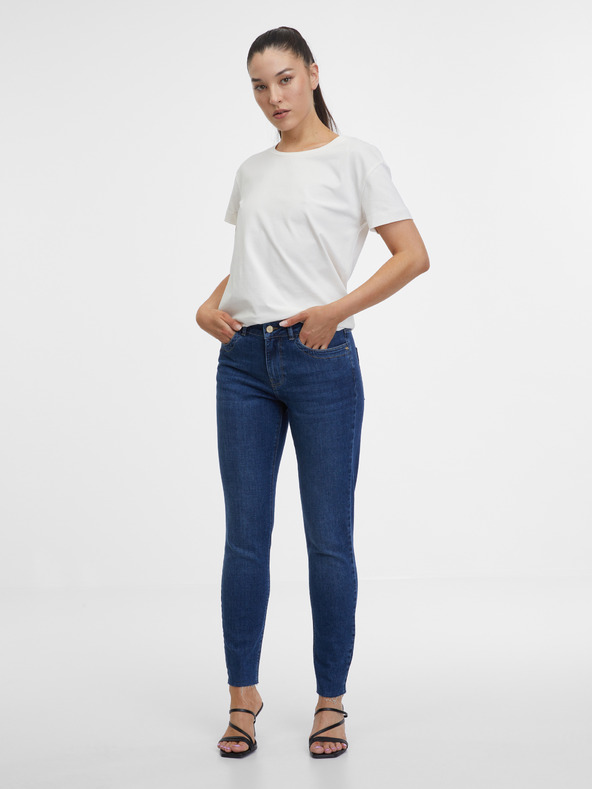 Orsay Tmavě modré dámské skinny fit džíny ORSAY