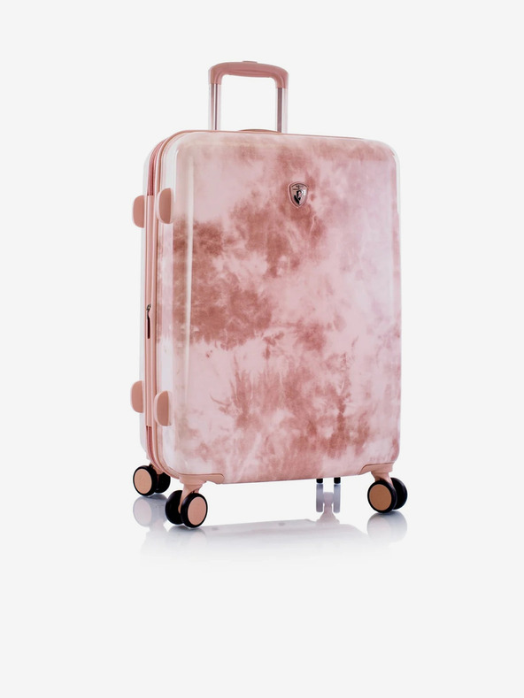 Heys Růžový vzorovaný cestovní kufr Heys Tie-Dye M