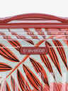 Travelite Tyrkysovo-růžový květovaný cestovní kufr Travelite Cruise 4w L