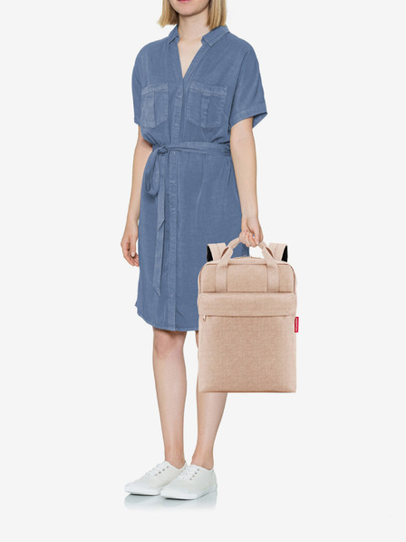 Reisenthel Béžový dámský batoh Reisenthel Allday Backpack M Twist Coffee