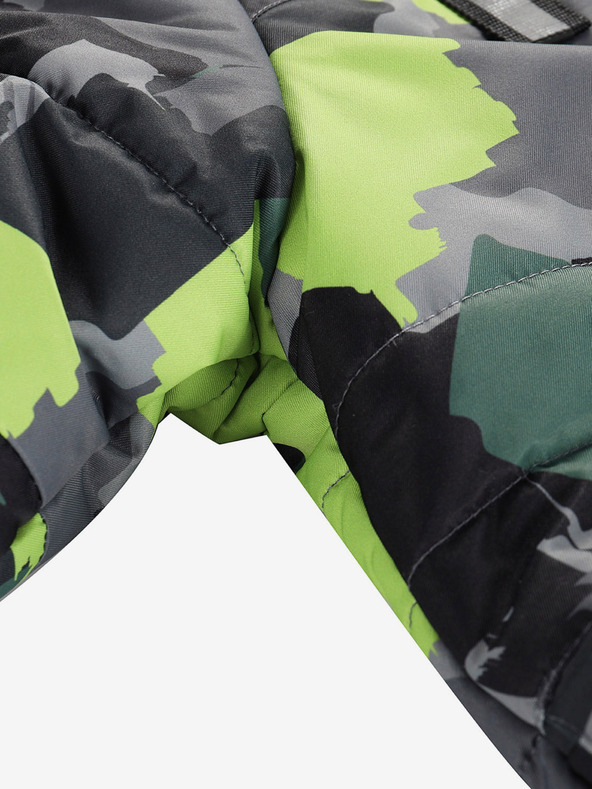 ALPINE PRO Zeleno-šedá holčičí bunda s membránou PTX Alpine Pro  Werdo