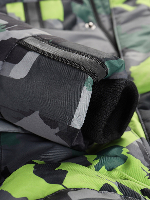 ALPINE PRO Zeleno-šedá holčičí bunda s membránou PTX Alpine Pro  Werdo