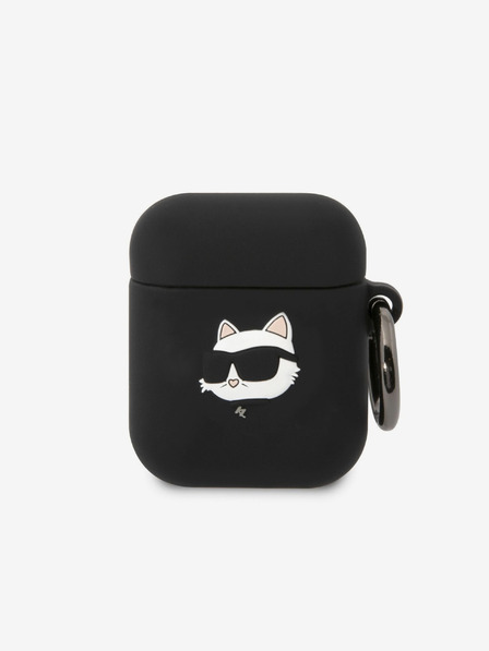 Karl Lagerfeld 3D Logo NFT Choupette Head Silikonové Pouzdro pro Airpods 1/2 Black Karl Lagerfeld