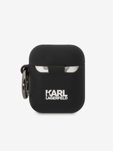 Karl Lagerfeld 3D Logo NFT Choupette Head Silikonové Pouzdro pro Airpods 1/2 Black Karl Lagerfeld