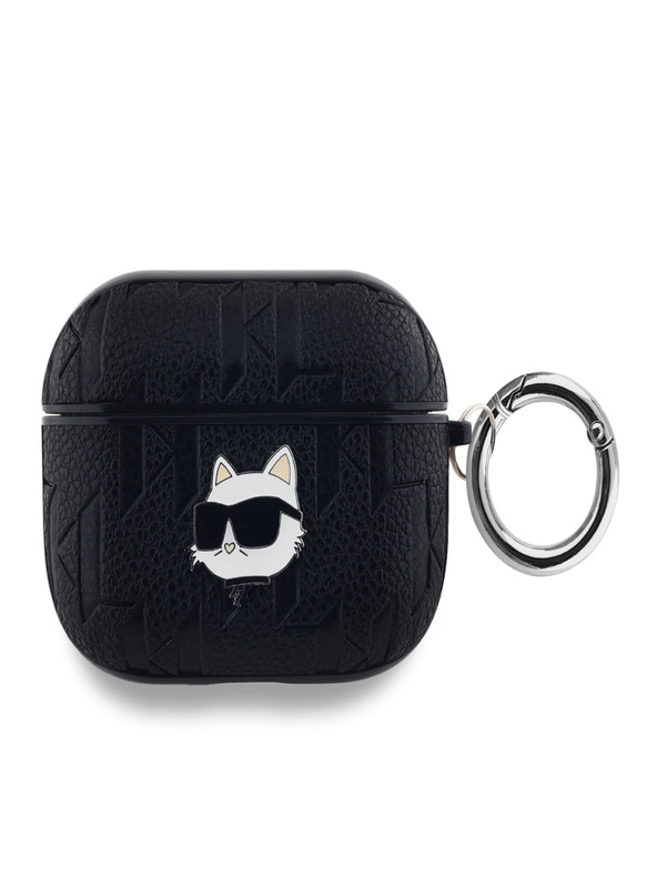 Karl Lagerfeld Karl Lagerfeld PU Embossed Choupette Head Pouzdro pro AirPods Pro Black