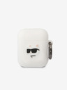 Karl Lagerfeld 3D Logo NFT Choupette Head Silikonové Pouzdro pro Airpods 1/2 White Karl Lagerfeld