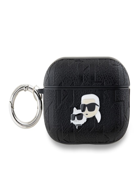 Karl Lagerfeld Karl Lagerfeld PU Embossed Karl and Choupette Heads Pouzdro pro AirPods Pro 2 Black