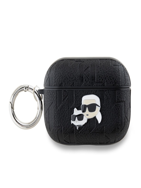 Karl Lagerfeld Karl Lagerfeld PU Embossed Karl and Choupette Heads Pouzdro pro AirPods Pro 2 Black