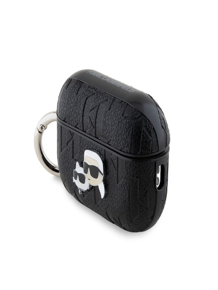 Karl Lagerfeld Karl Lagerfeld PU Embossed Karl and Choupette Heads Pouzdro pro AirPods Pro 2 Black