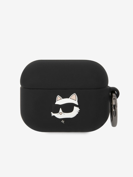 Karl Lagerfeld 3D Logo NFT Choupette Head Silikonové Pouzdro pro Airpods Pro Black Karl Lagerfeld