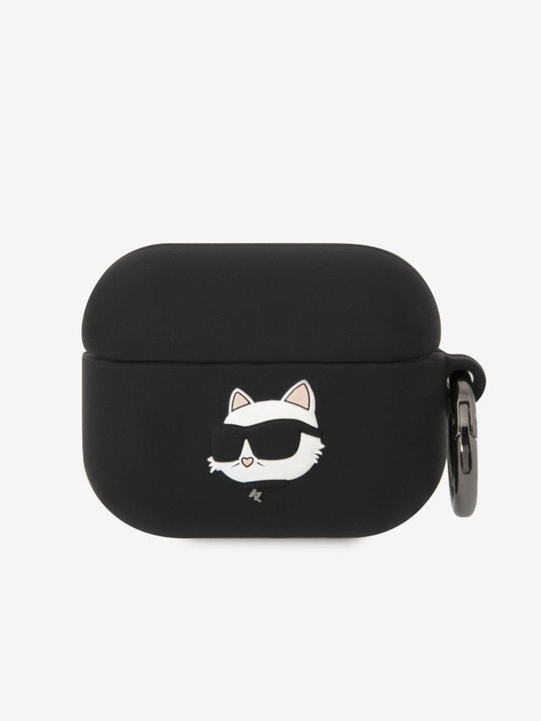 Karl Lagerfeld 3D Logo NFT Choupette Head Silikonové Pouzdro pro Airpods Pro Black Karl Lagerfeld