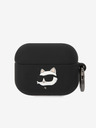 Karl Lagerfeld 3D Logo NFT Choupette Head Silikonové Pouzdro pro Airpods Pro Black Karl Lagerfeld