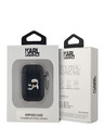 Karl Lagerfeld Karl Lagerfeld PU Embossed Karl and Choupette Heads Pouzdro pro AirPods 1/2 Black