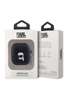 Karl Lagerfeld Karl Lagerfeld PU Embossed Karl Head Pouzdro pro AirPods 3 Black