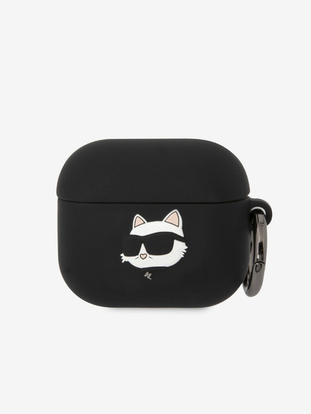 Karl Lagerfeld 3D Logo NFT Choupette Head Silikonové Pouzdro pro Airpods 3 Black Karl Lagerfeld