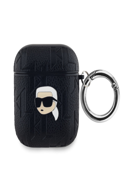 Karl Lagerfeld Karl Lagerfeld PU Embossed Karl Head Pouzdro pro AirPods 1/2 Black