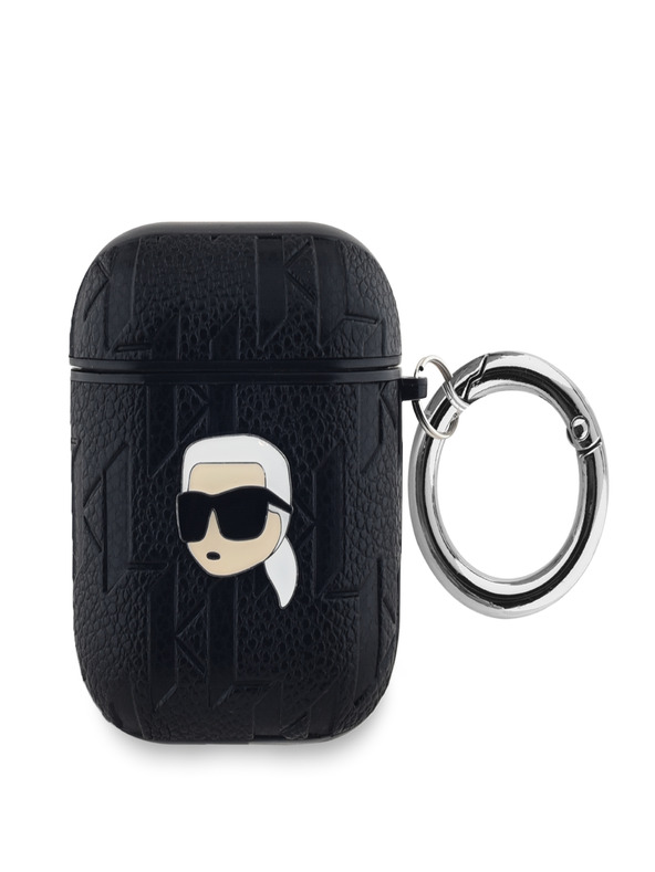 Karl Lagerfeld Karl Lagerfeld PU Embossed Karl Head Pouzdro pro AirPods 1/2 Black