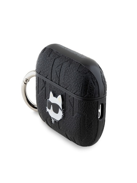 Karl Lagerfeld Karl Lagerfeld PU Embossed Choupette Head Pouzdro pro AirPods Pro 2 Black