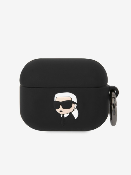 Karl Lagerfeld 3D Logo NFT Karl Head Silikonové Pouzdro pro Airpods Pro Black Karl Lagerfeld