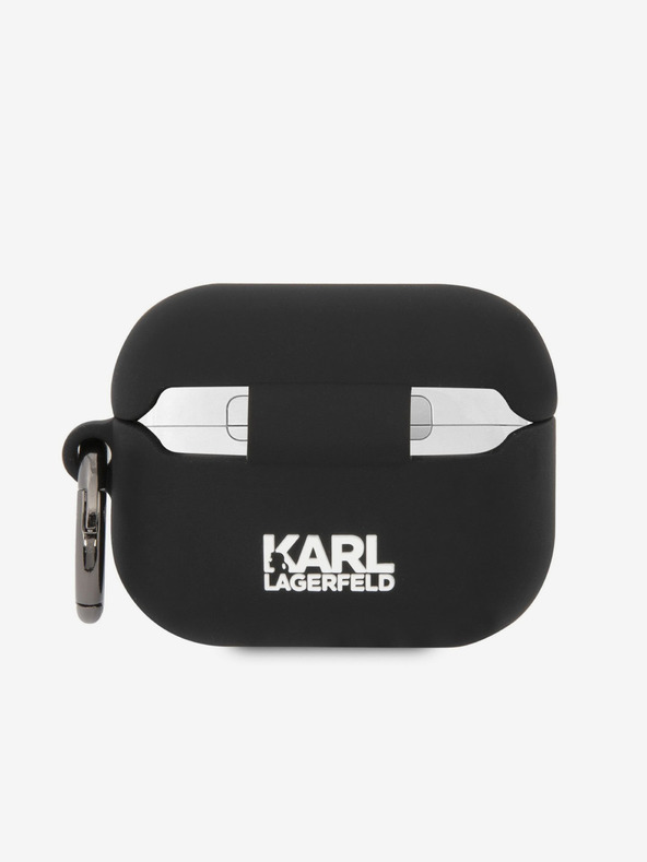 Karl Lagerfeld 3D Logo NFT Karl Head Silikonové Pouzdro pro Airpods Pro Black Karl Lagerfeld