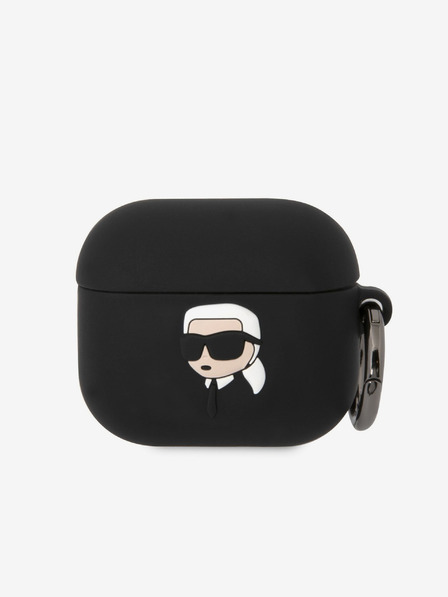 Karl Lagerfeld 3D Logo NFT Karl Head Silikonové Pouzdro pro Airpods 3 Black Karl Lagerfeld