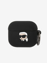Karl Lagerfeld 3D Logo NFT Karl Head Silikonové Pouzdro pro Airpods 3 Black Karl Lagerfeld