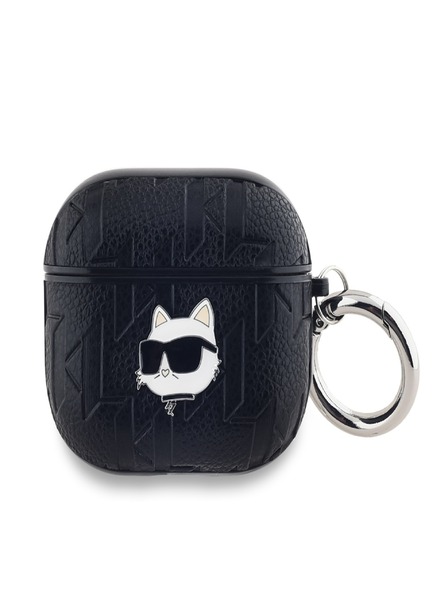 Karl Lagerfeld Karl Lagerfeld PU Embossed Choupette Head Pouzdro pro AirPods 3 Black