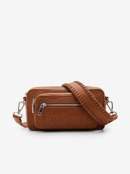 Desigual Hnědá dámská kabelka Desigual Half Logo 24 Cambridge 2.0