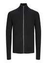 Jack & Jones Černý pánský svetr na zip Jack & Jones