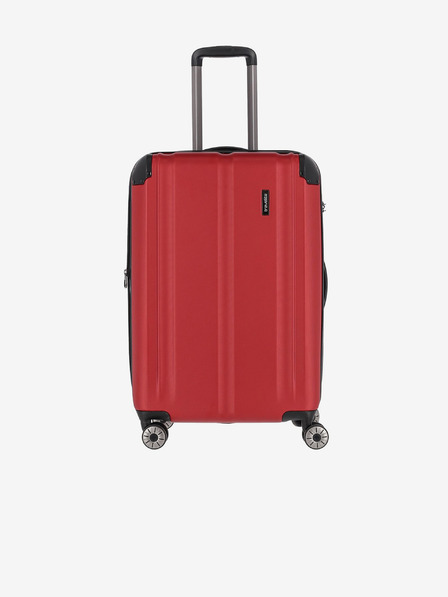 Travelite Červený cestovní kufr Travelite City 4w M