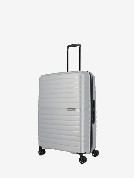 Travelite Stříbrný cestovní kufr Travelite Trient L Silver