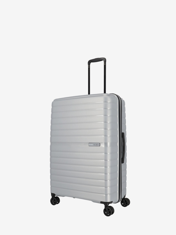 Travelite Stříbrný cestovní kufr Travelite Trient L Silver