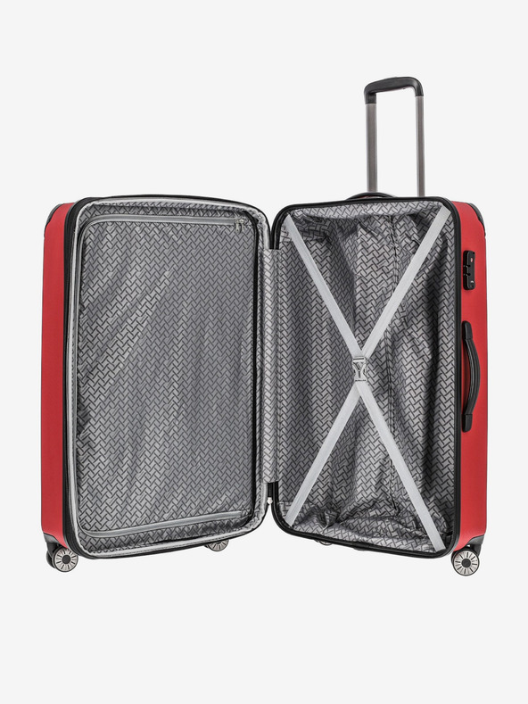 Travelite Sada tří cestovních kufrů v červené barvě Travelite City 4w S,M,L