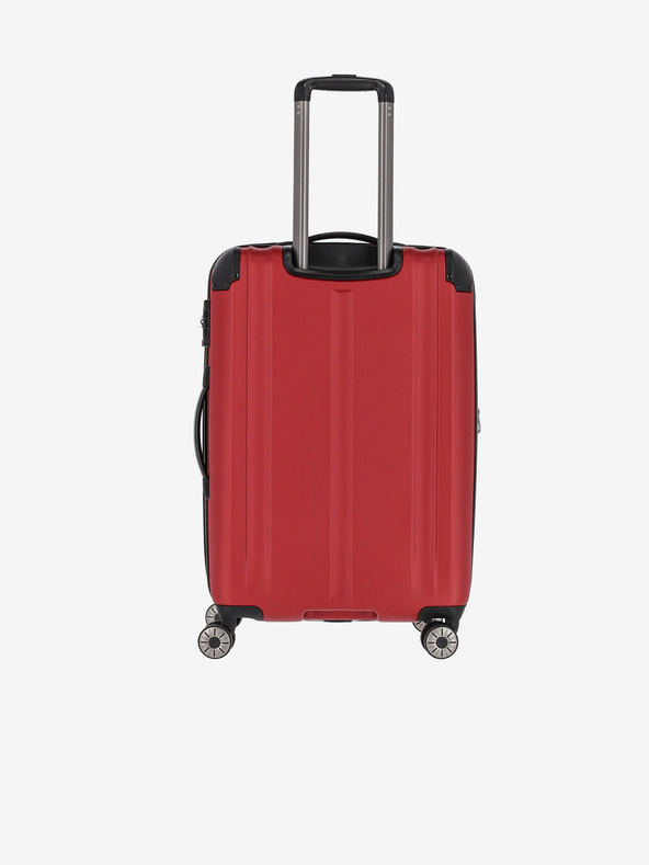 Travelite Sada tří cestovních kufrů v červené barvě Travelite City 4w S,M,L