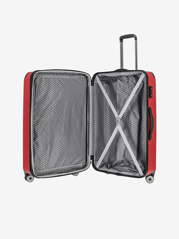 Travelite Červený cestovní kufr Travelite City 4w L